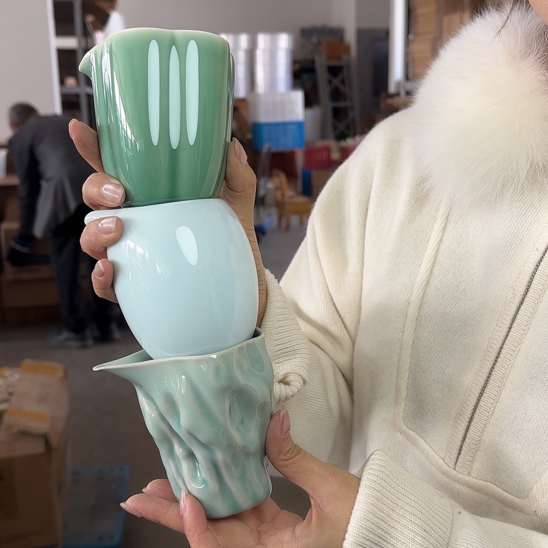 龙泉云间青瓷小米茶器