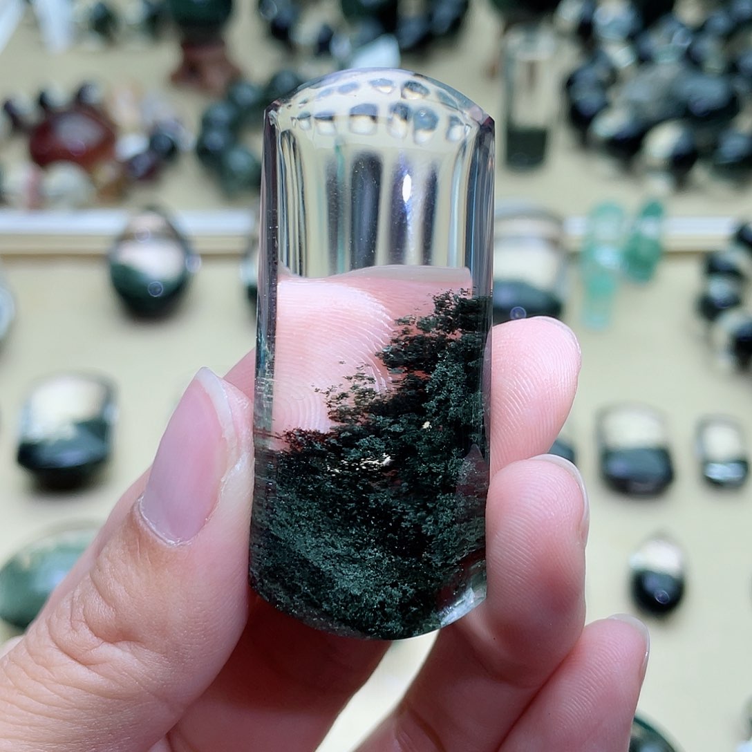 水晶颈饰未镶嵌绿幽灵聚宝盆无事牌