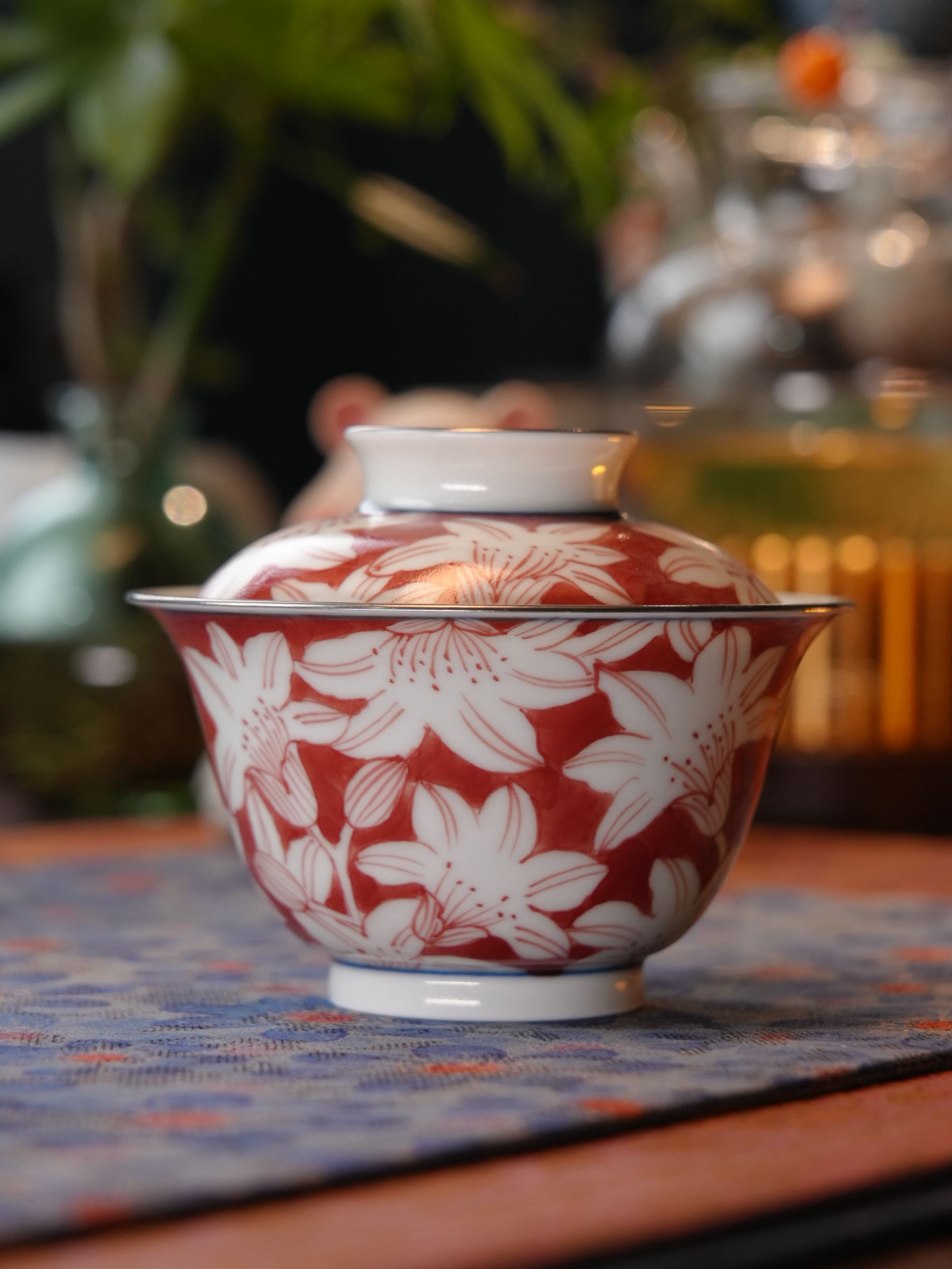 红妆百合盖碗「雨溪山房」130cc