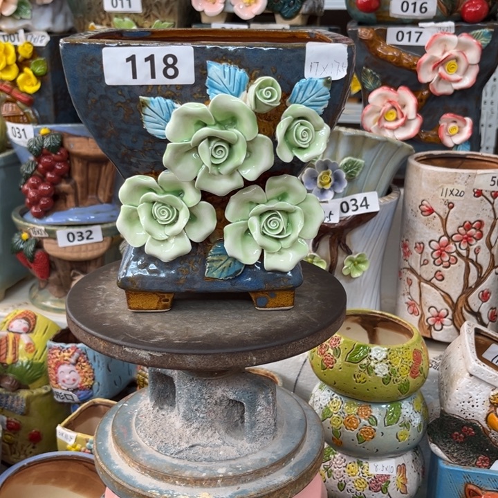 紫砂花盆粗陶材质多肉花盆