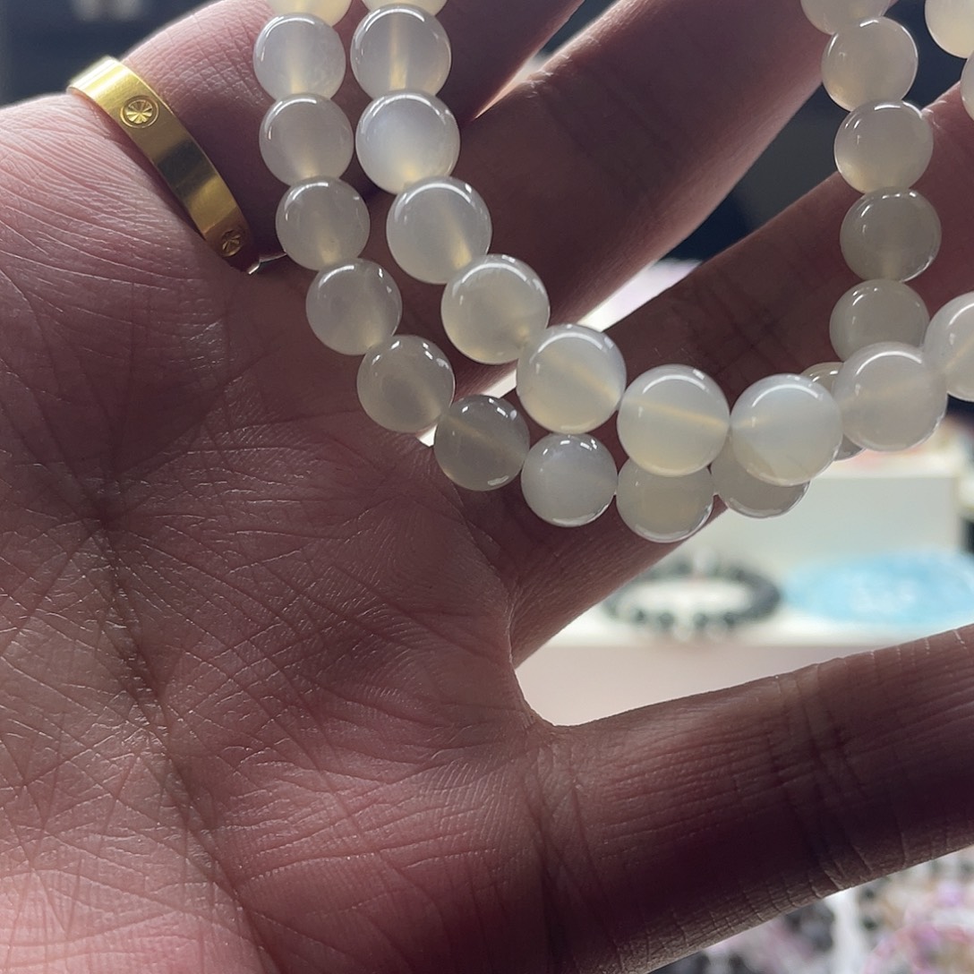 水晶手链未镶嵌8mm左右白月光手串