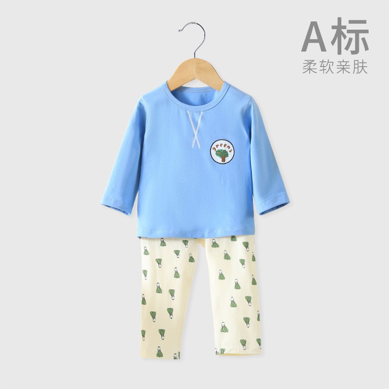 1A023中小童秋衣裤舒适薄款长袖长裤宝宝无骨四季款套装