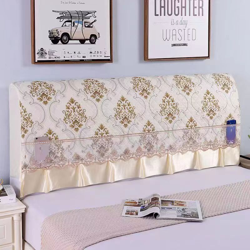 欧花半包弹力布床头罩