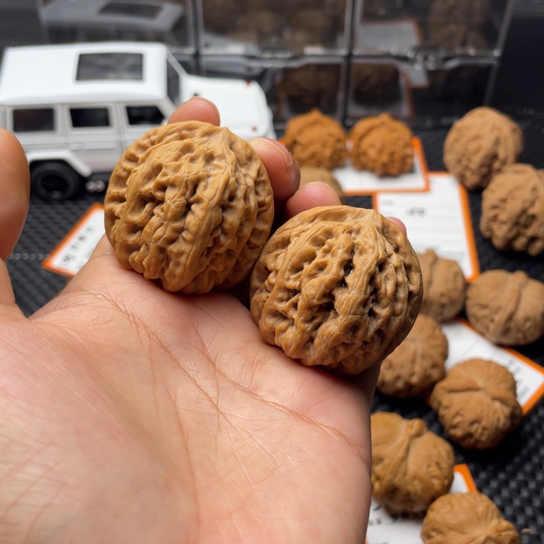 把件文玩核桃平谷九龙40全白茬