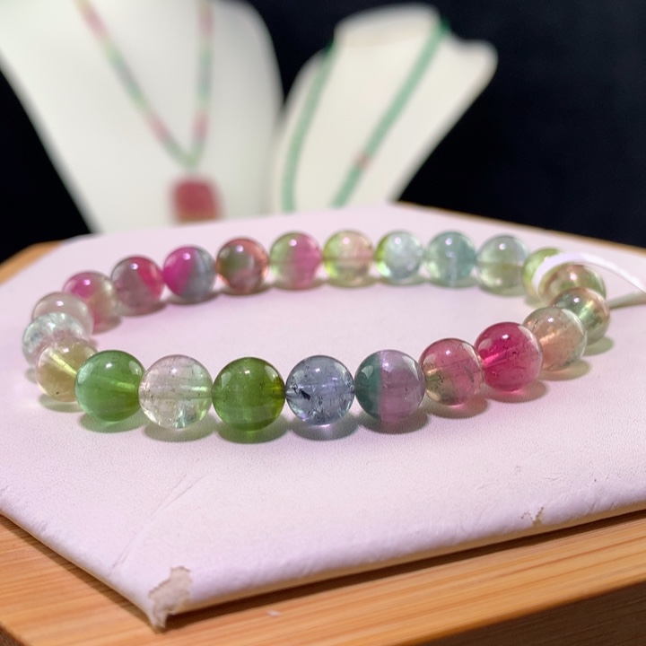 双色碧玺手链未镶嵌