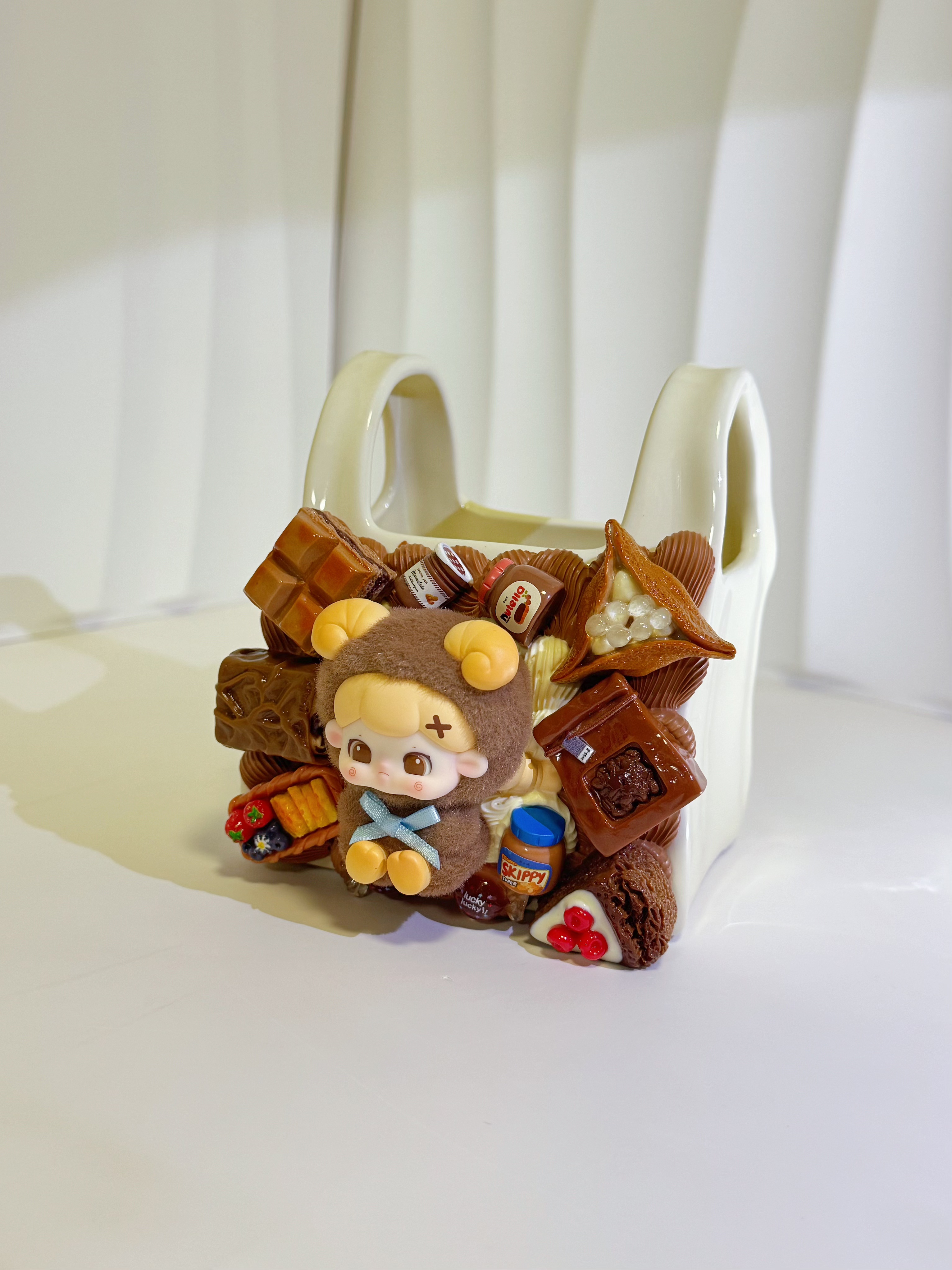 糖糖手工创意奶油胶diy陶瓷笔筒