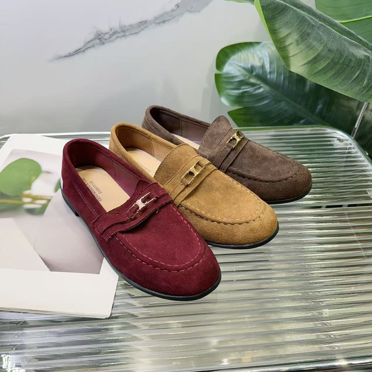 秋休闲款法式女新款百搭软底豆豆鞋单鞋YF-65