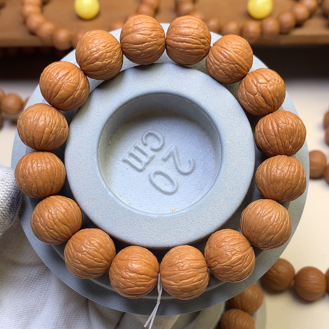 将***、猴头核桃吊坠16凤羽全品同尺手串