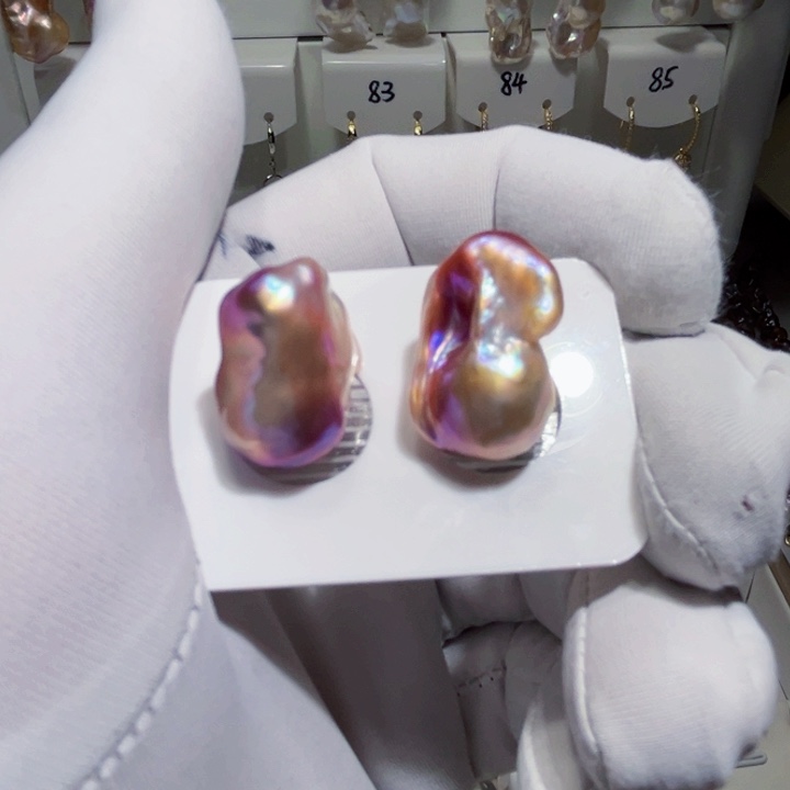 淡水珍珠耳饰银S925镶嵌❤️***