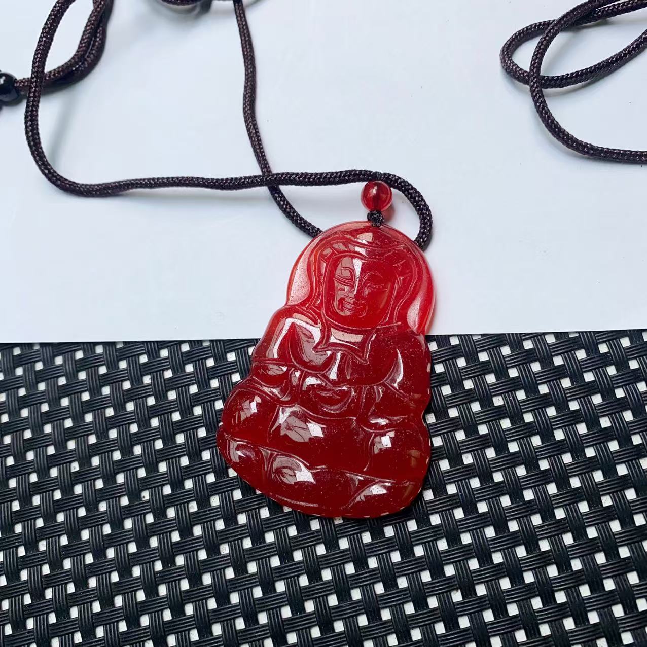 [石矿]A783透红观英项链吊坠