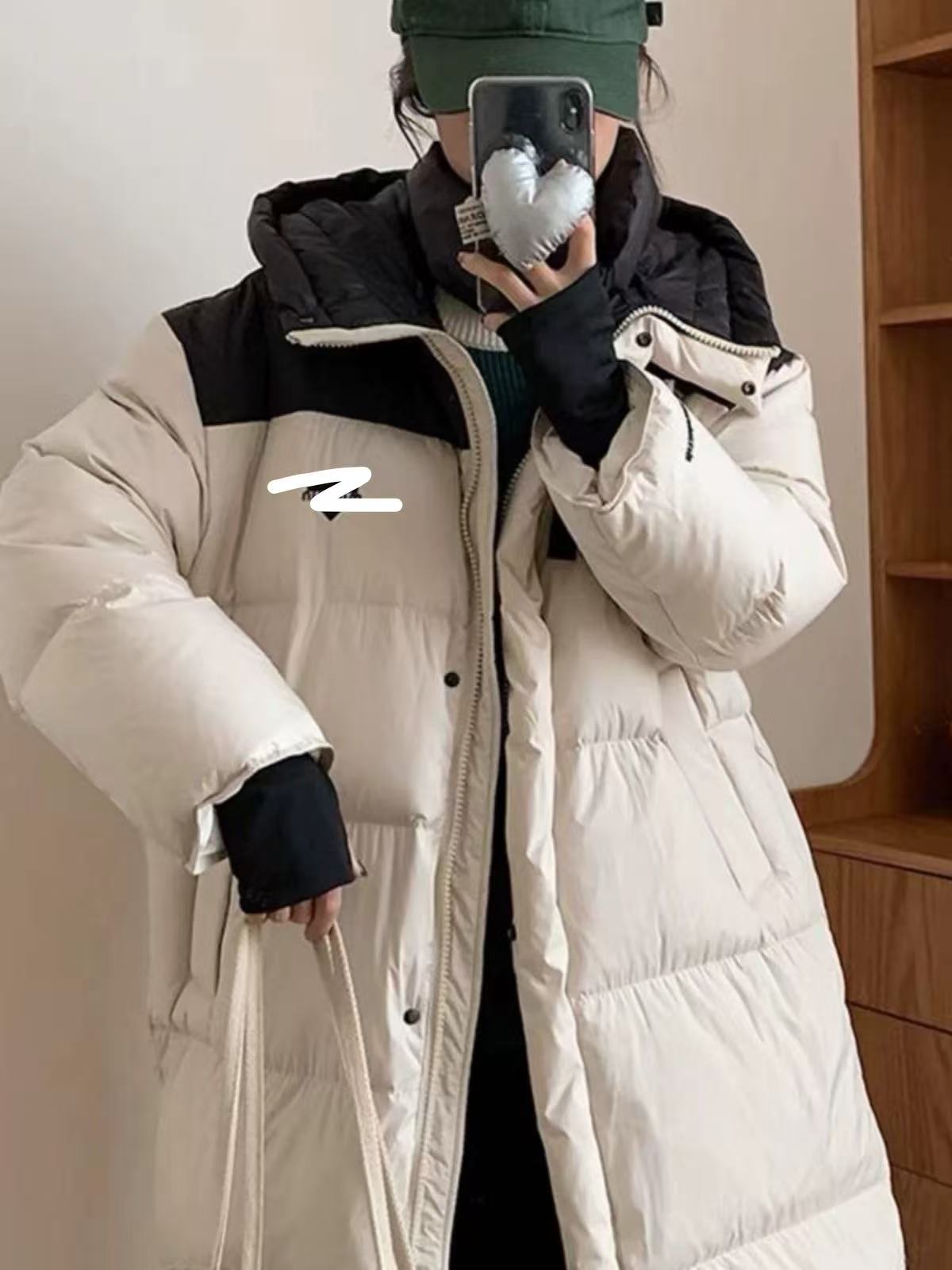 小妳XiaoNi———（冬款拼接长款习习外套6340127）