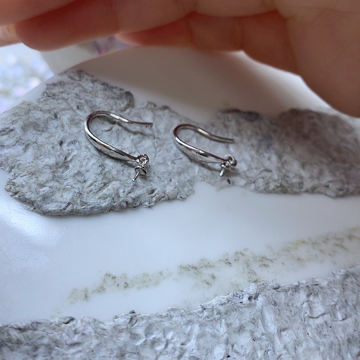 淡水珍珠耳饰银S925镶嵌