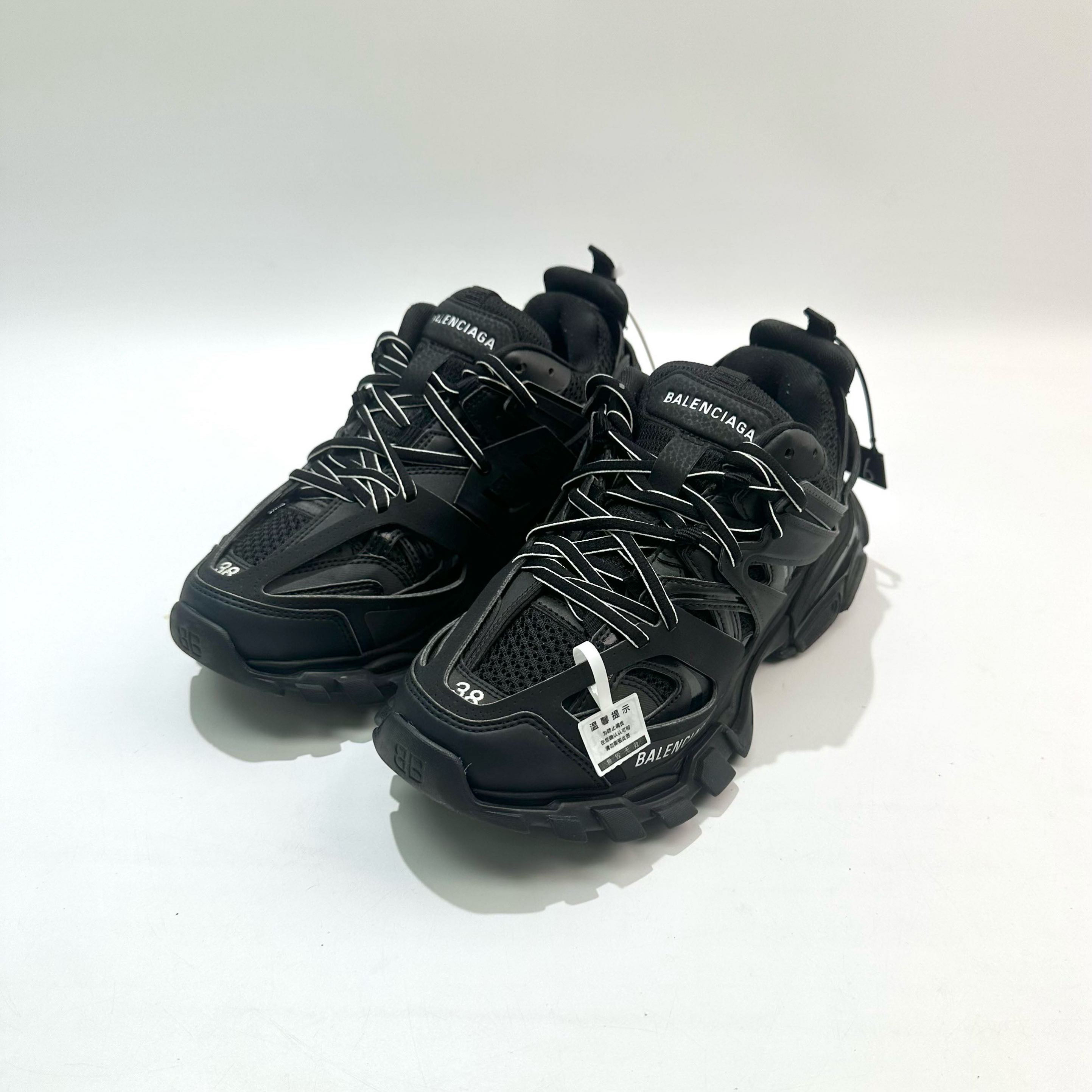 99新 Balenciaga/巴黎世家 38码 黑色Track1.0老爹鞋 SY0976
