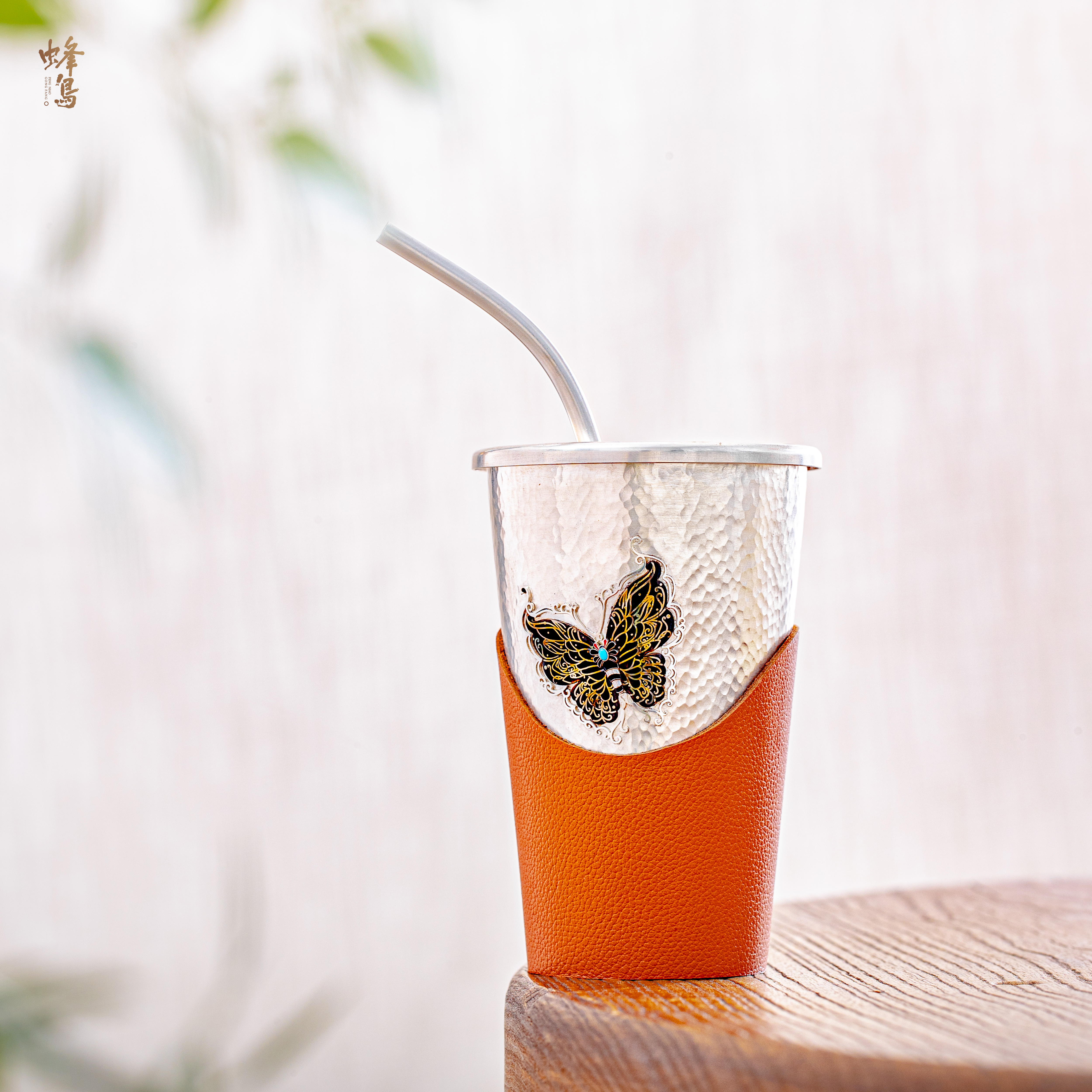 蜂鸟工坊 出口 蝴蝶掐丝可乐杯 FNNA1883