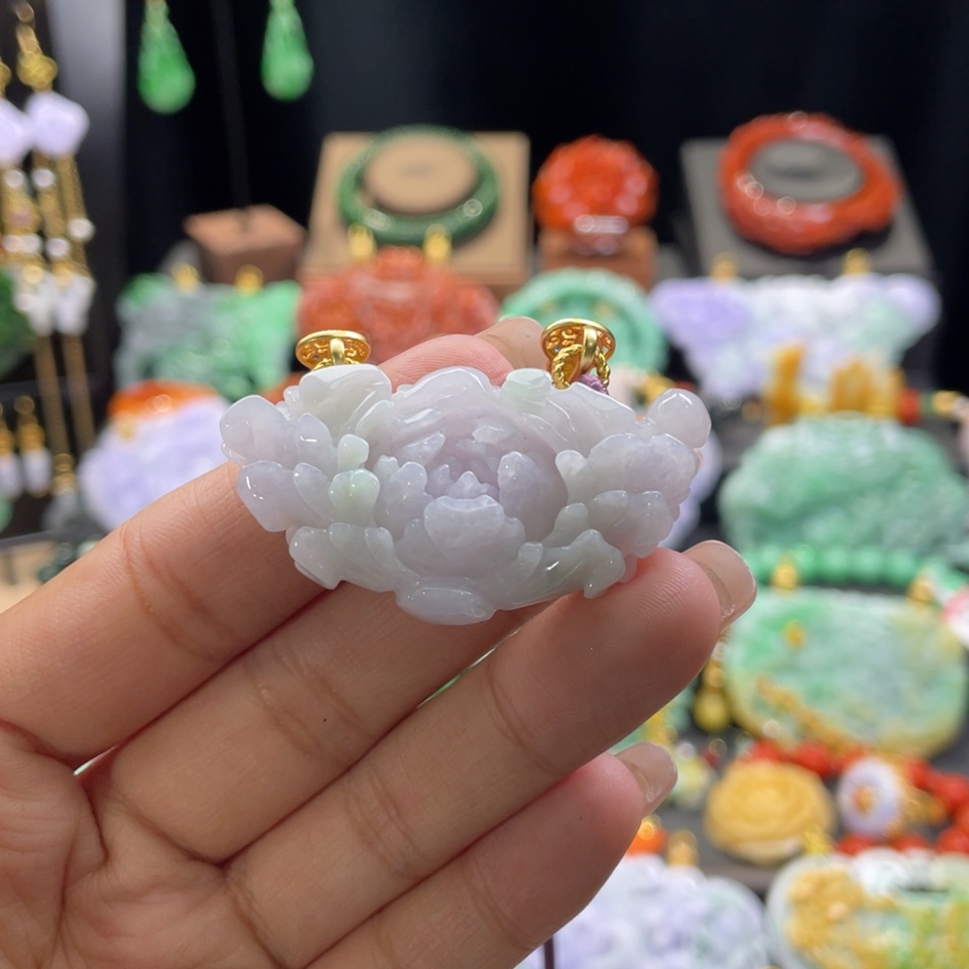 翡翠颈饰未镶嵌代编织