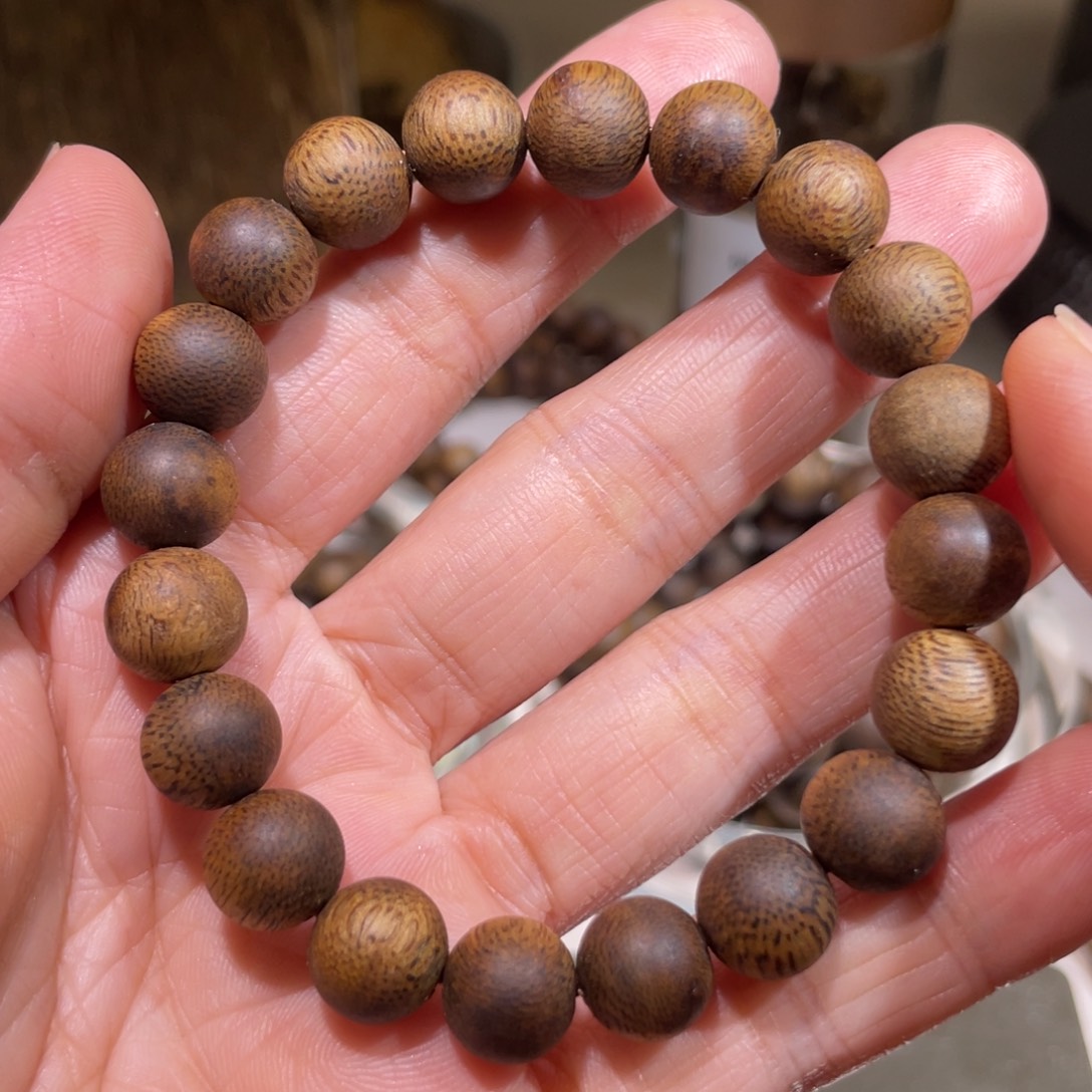 沉香手串乌身原叶1.0单圈8