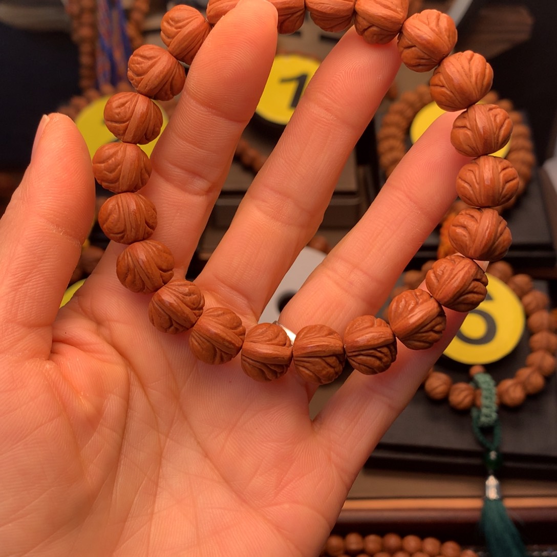 桃核手串野生玉龙脊手串13