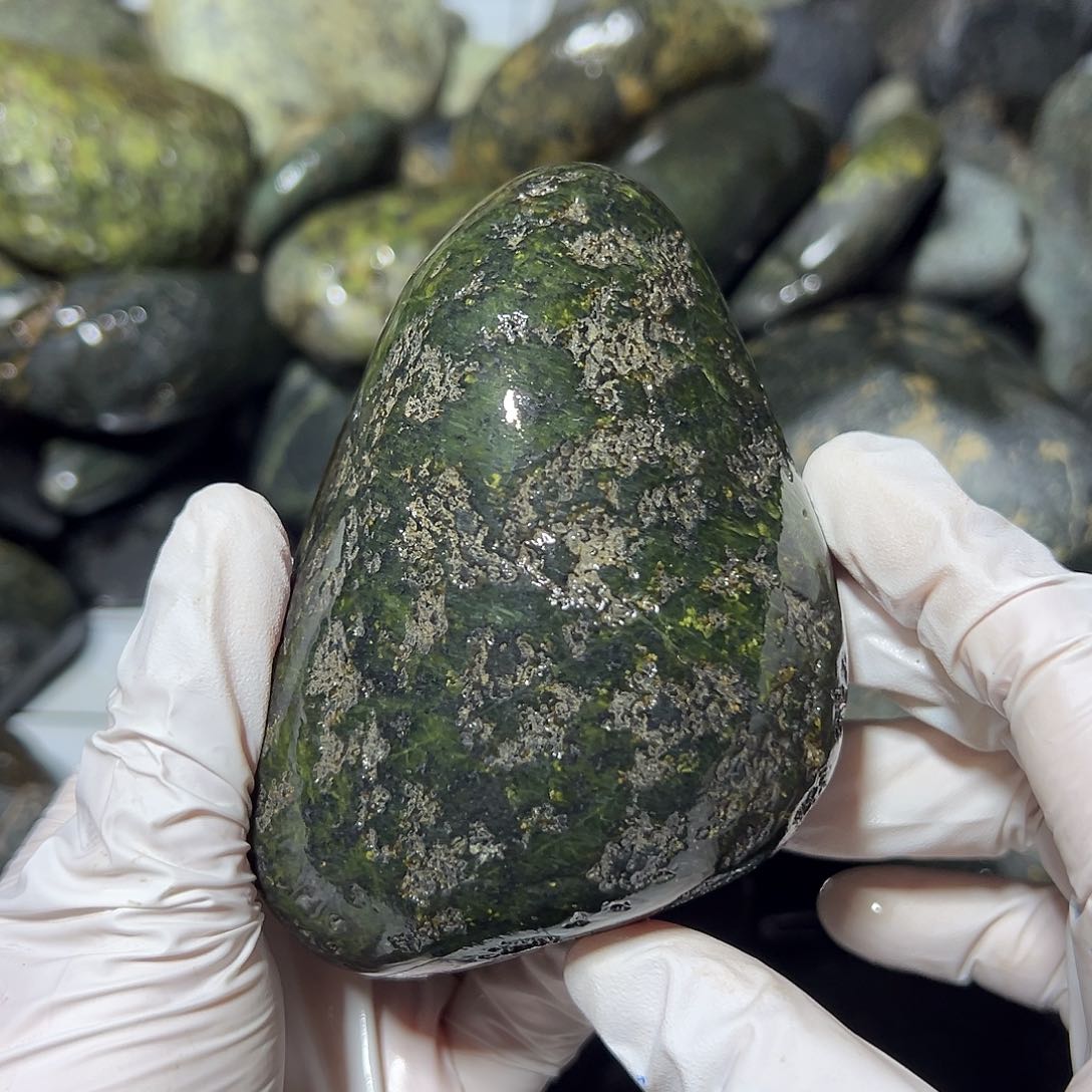 未镶嵌蛇纹石玉西藏藏玉药王石魅**秤