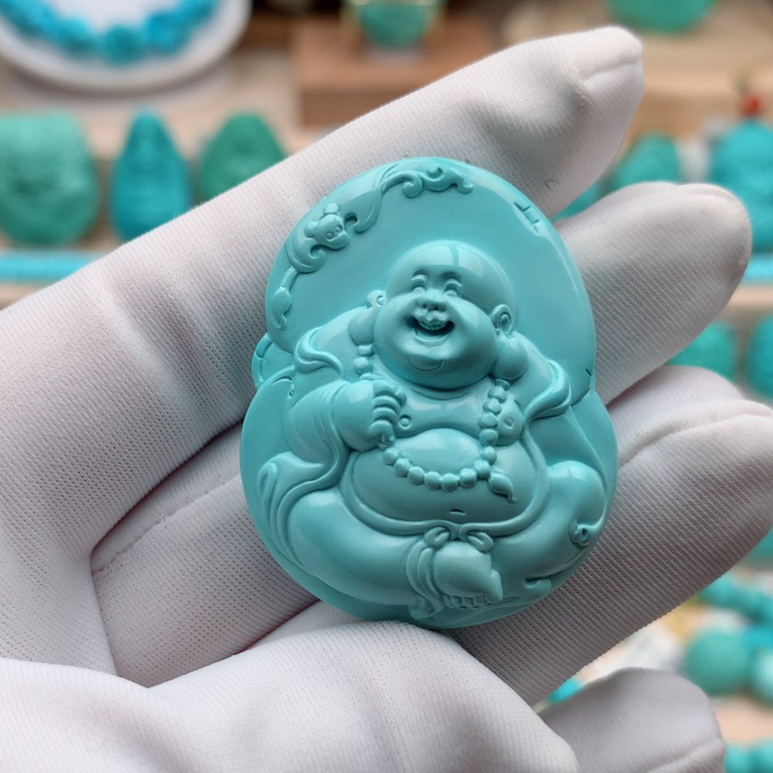 绿松石珠宝奇石未镶嵌17.6克