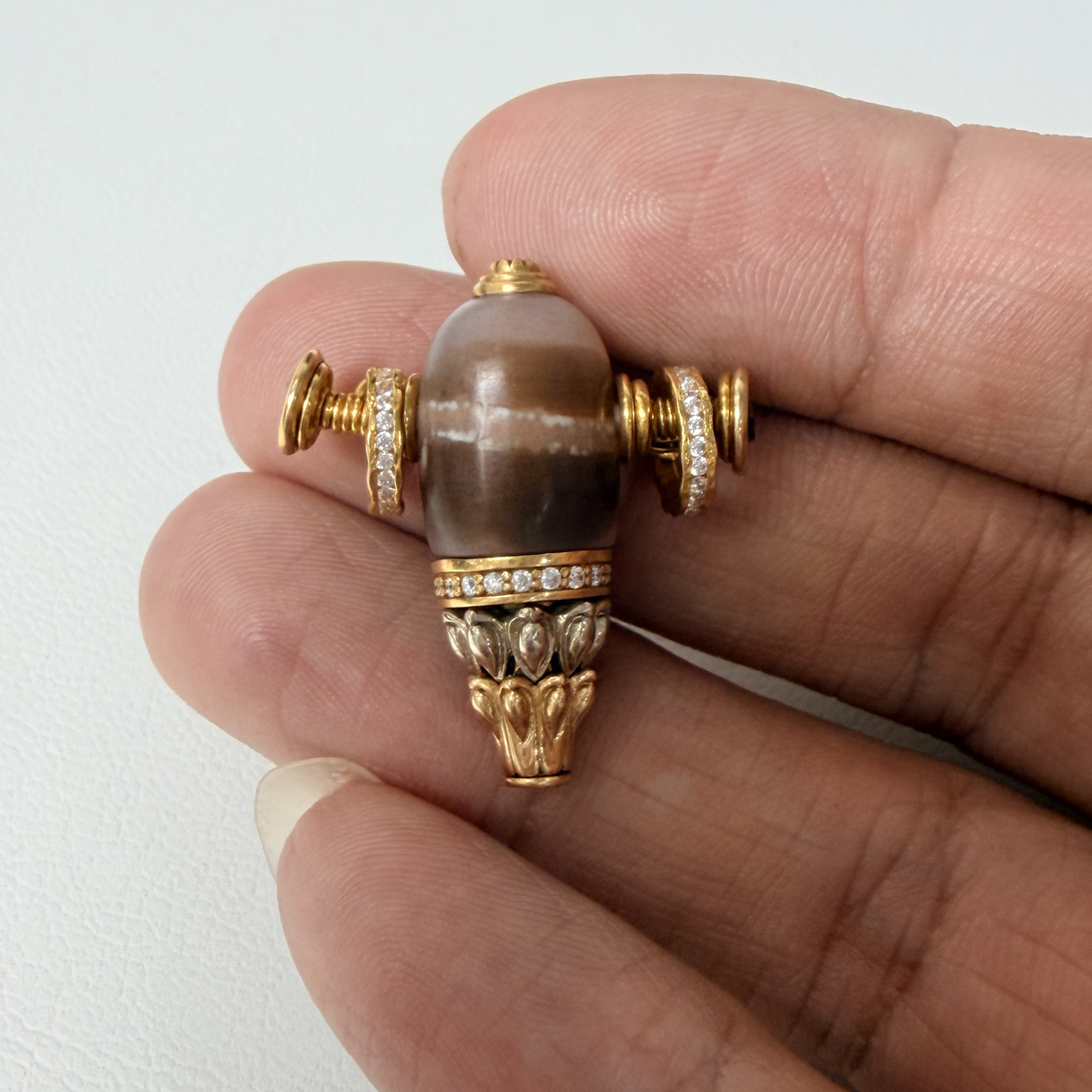 文玩脖挂金配饰侧挂金隔片