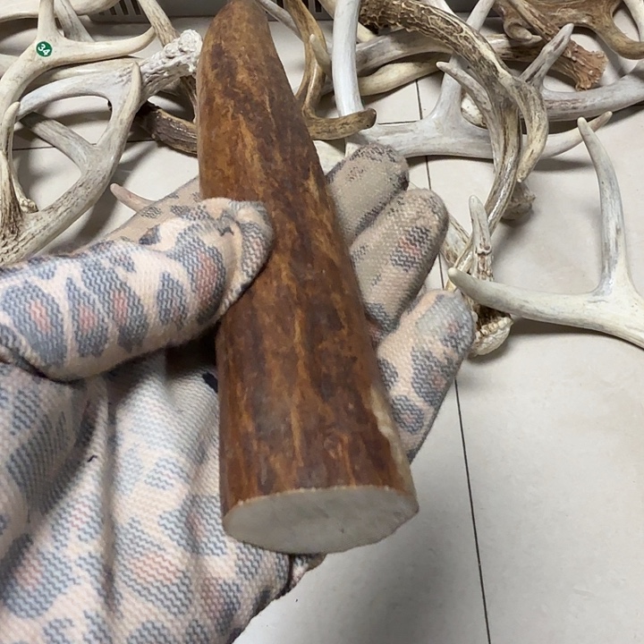 香榧木工艺品鹿角手把件