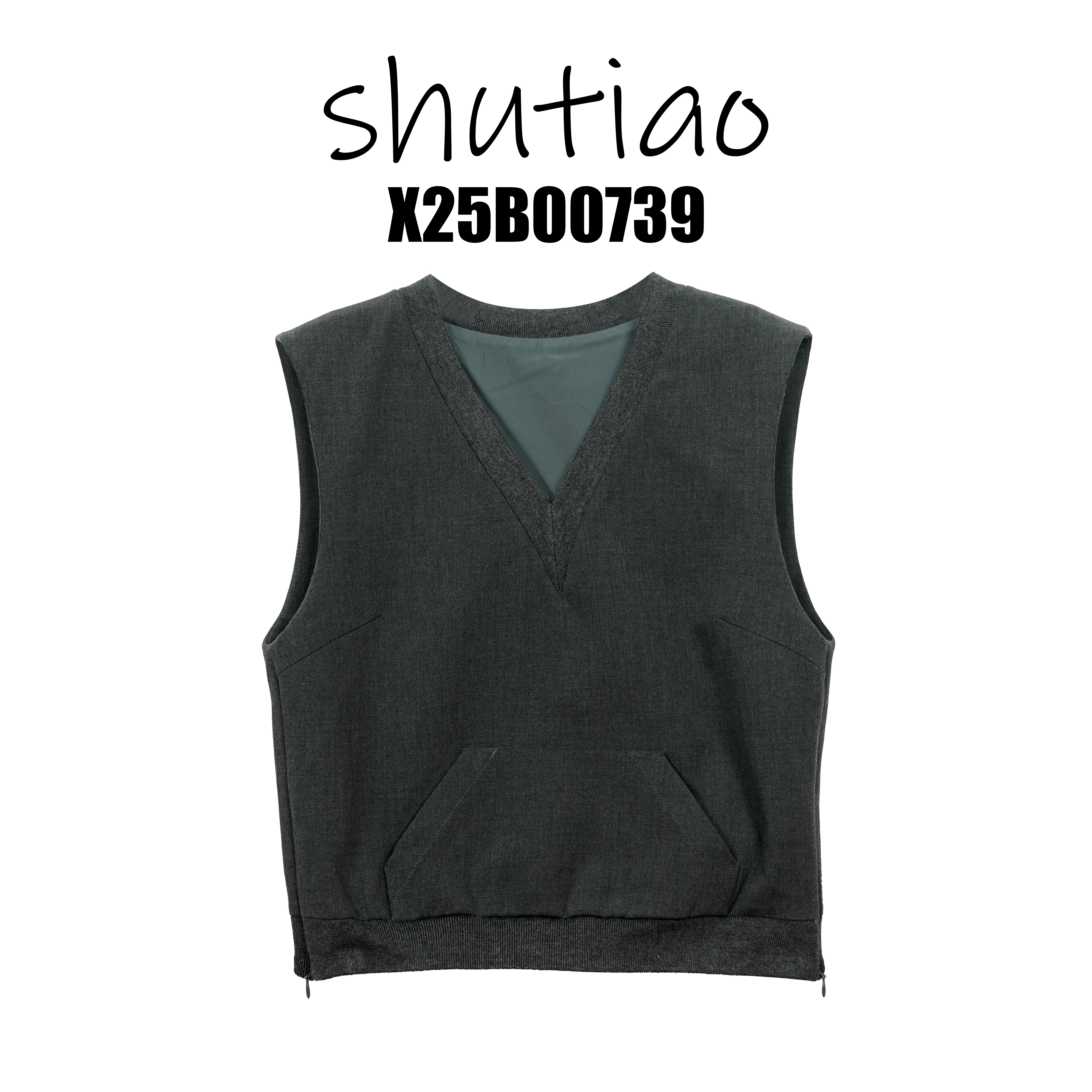 【SHUTIAO】2025春夏：新款小众设计款马甲X25B00739