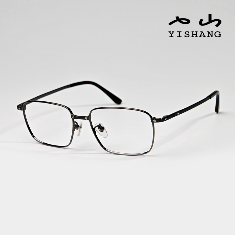 纯钛超轻眼镜框商务休闲简约铆钉全框方框可配近视变色防蓝光眼镜
