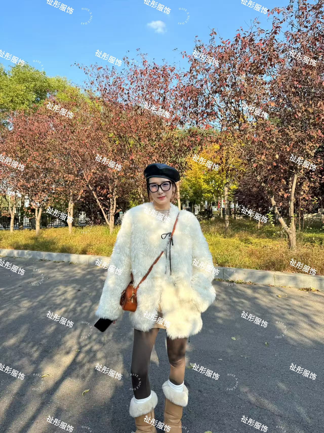 ZT 2025FS｜蝴蝶结托斯卡纳皮毛一体皮草外套