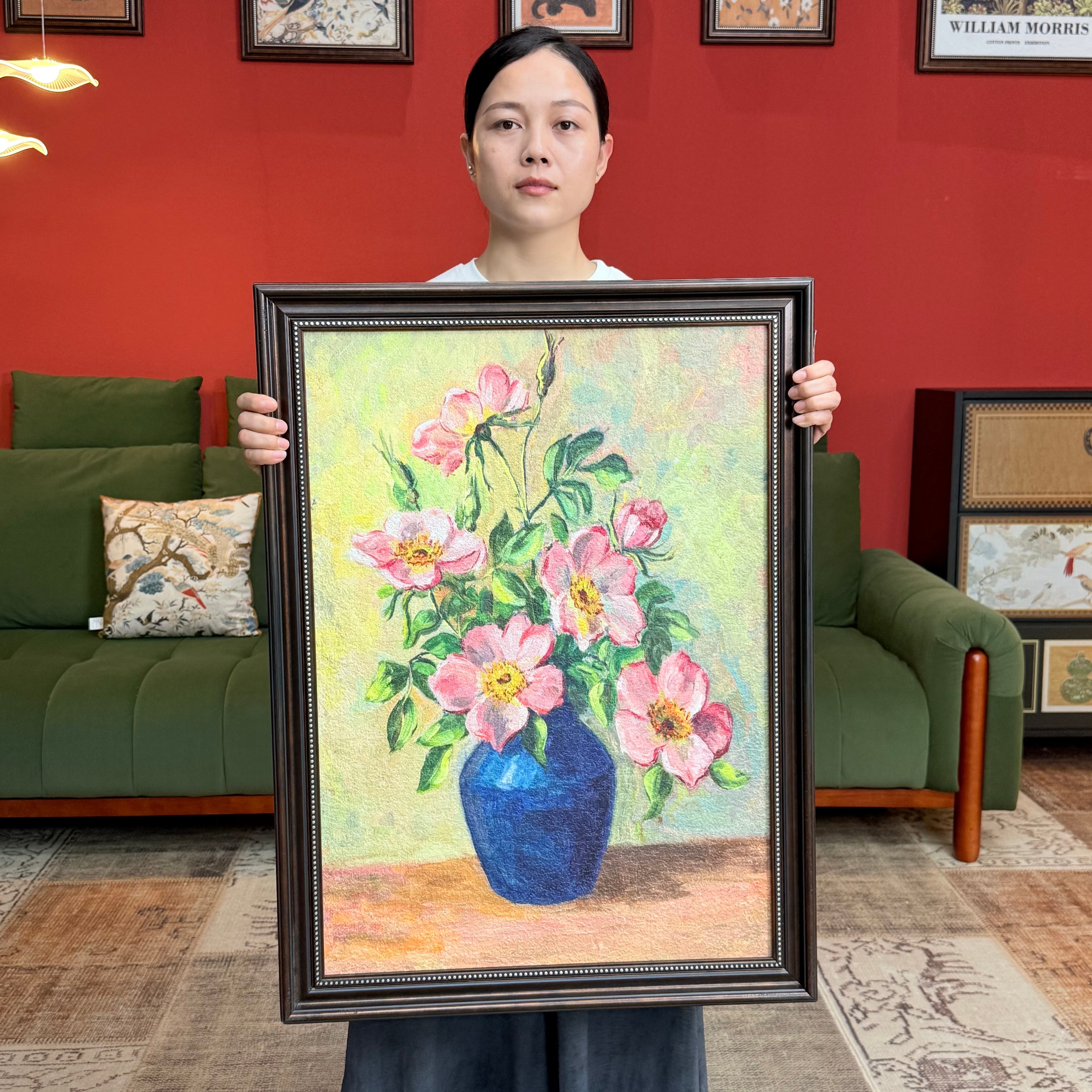 欧框名画梵高砂岩装饰画玄关美式客厅餐厅挂画G008欧式背景画6080