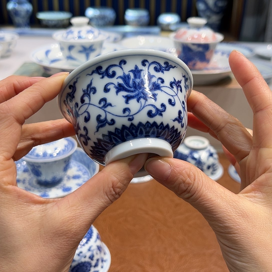 杯子缠枝宝莲压手杯