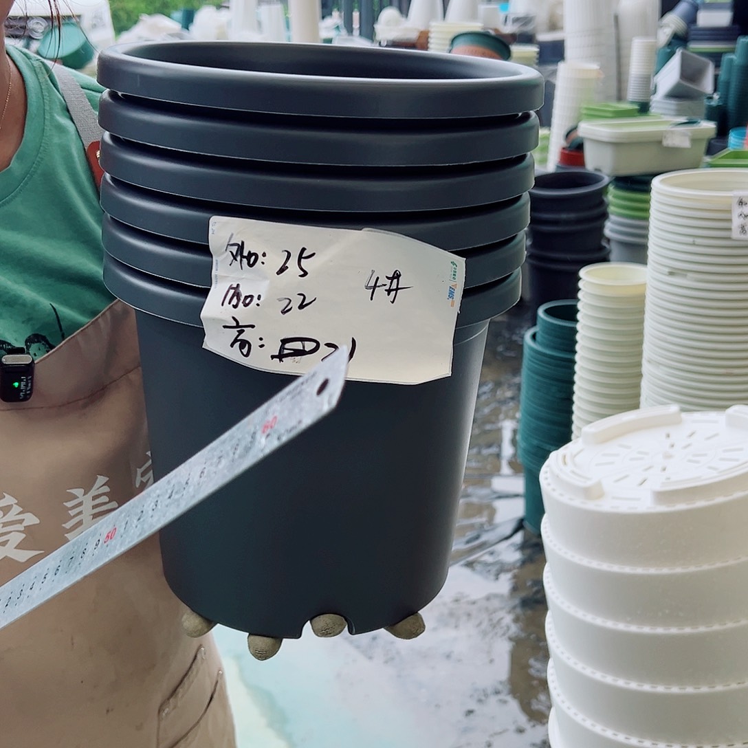 瑕疵四季盆4#灰黑色6个无托