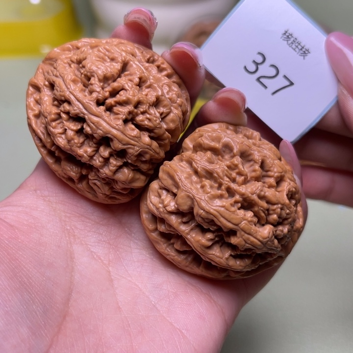 文玩核桃把件莫****品43尺全品粗筋327