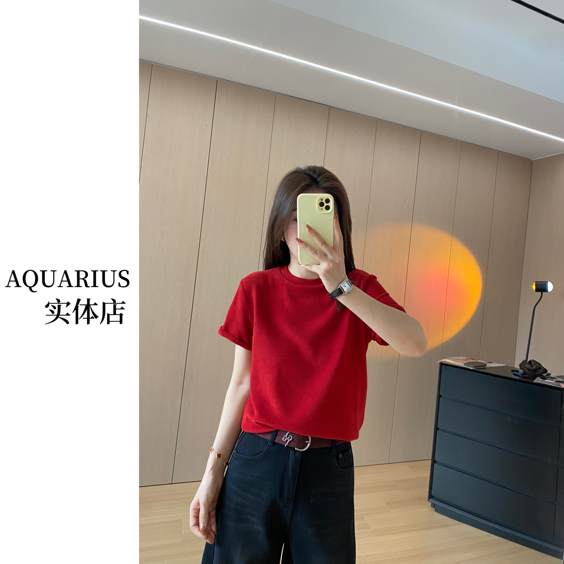 【AQUARIUS 】（狠高级）加厚短袖上衣88910