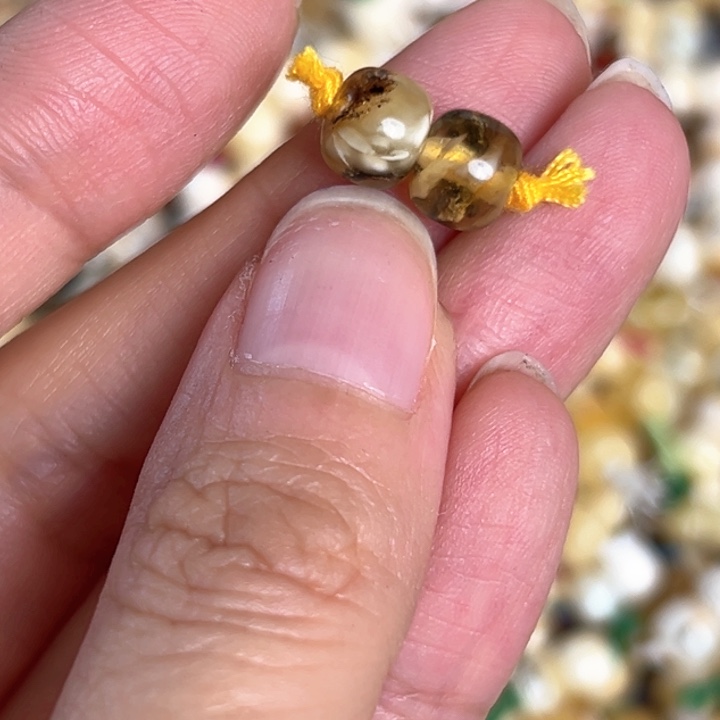 未镶嵌蜜蜡裸石7.5mm一对