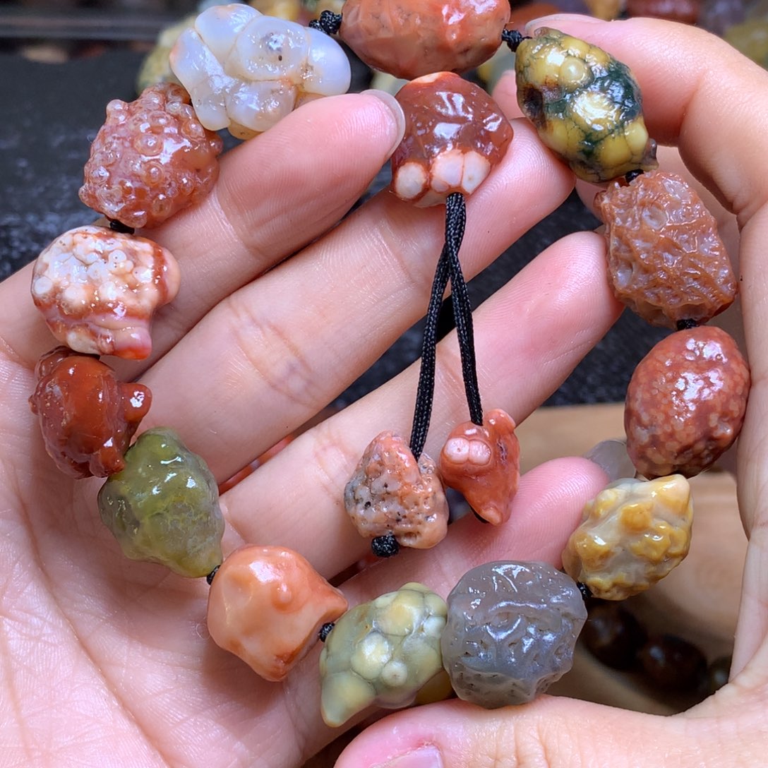 未镶嵌玛瑙/玉髓珠宝半成品