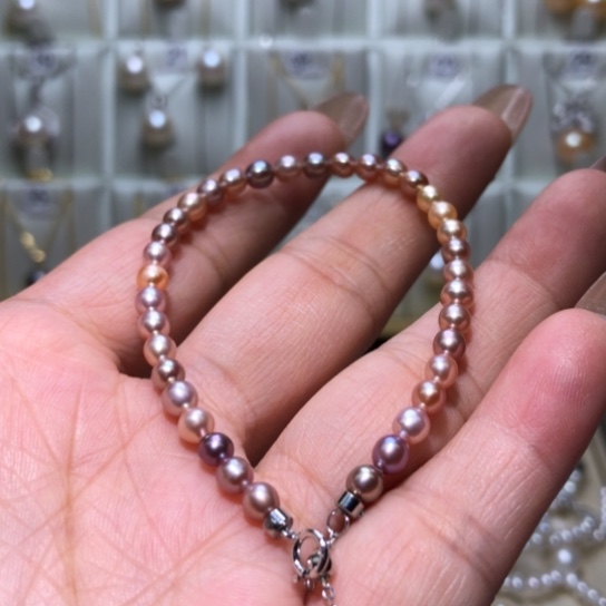 银S925镶嵌淡水珍珠耳饰