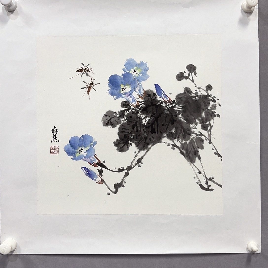 国画亲笔手绘放心去藏