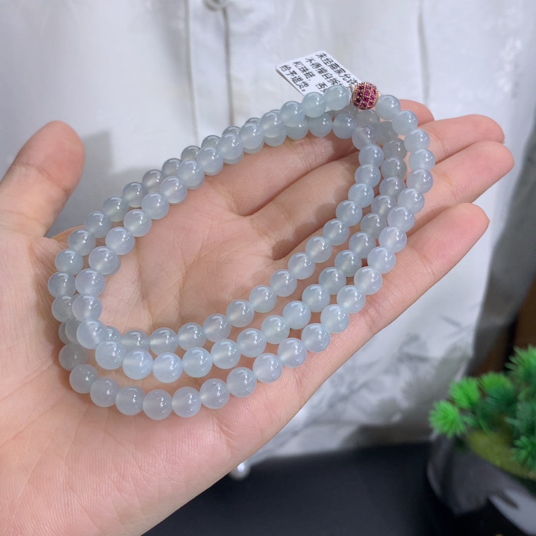 未镶嵌手链翡翠卡6.0冰胶蓝底