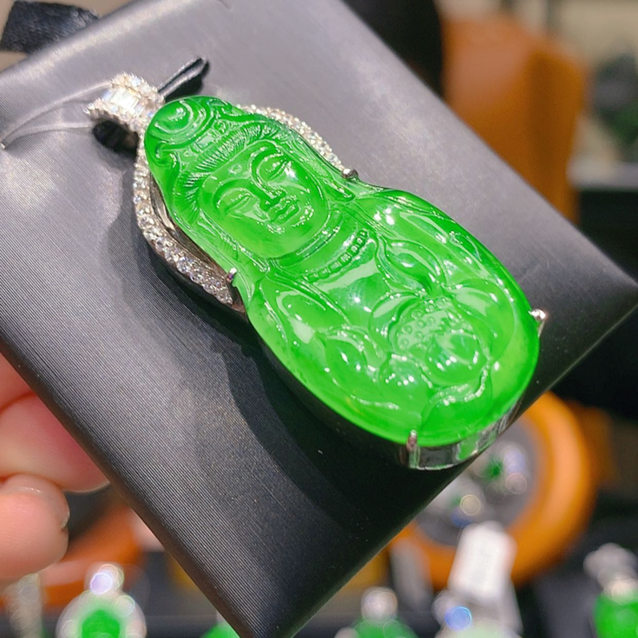 【闪购商品】翡翠颈饰银S925镶嵌6柒姐