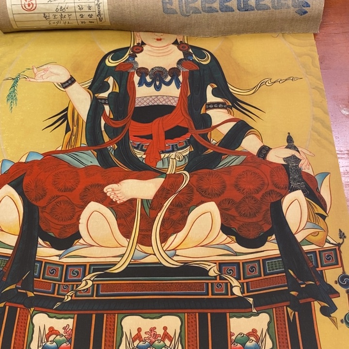卷轴画16113文殊菩萨