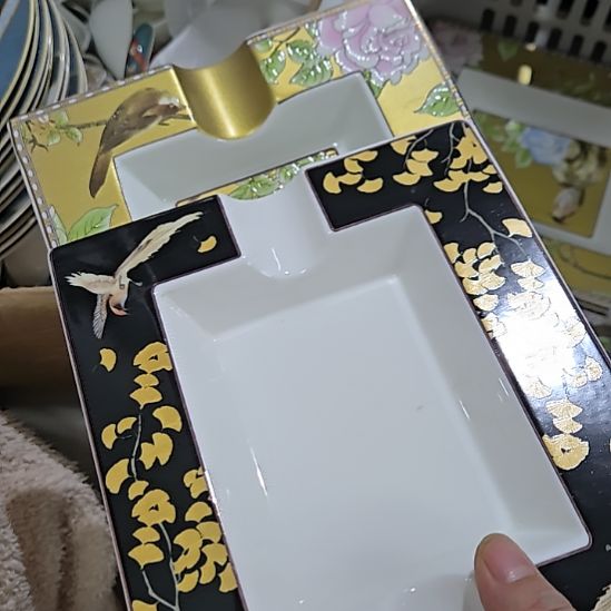 瓷片微瑕烟缸2个666666666