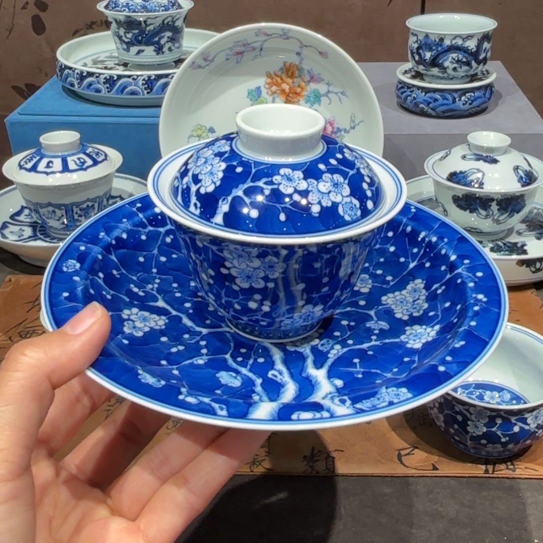 瓷片手工手绘陶瓷茶具