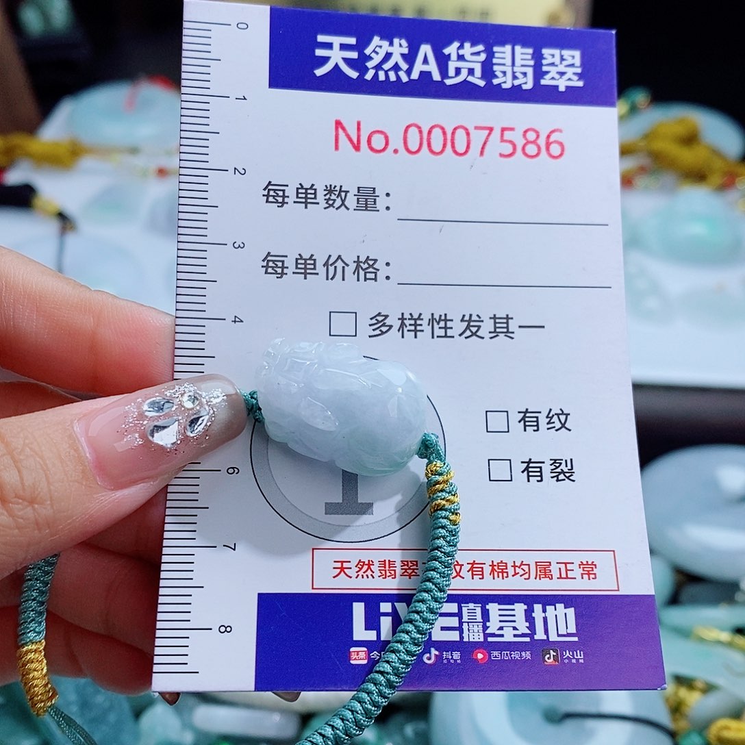 翡翠未镶嵌颈饰7586