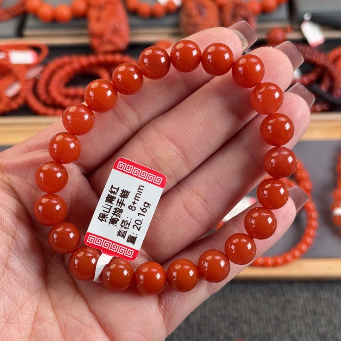 南红玛瑙未镶嵌8➕保山南红高抛单圈