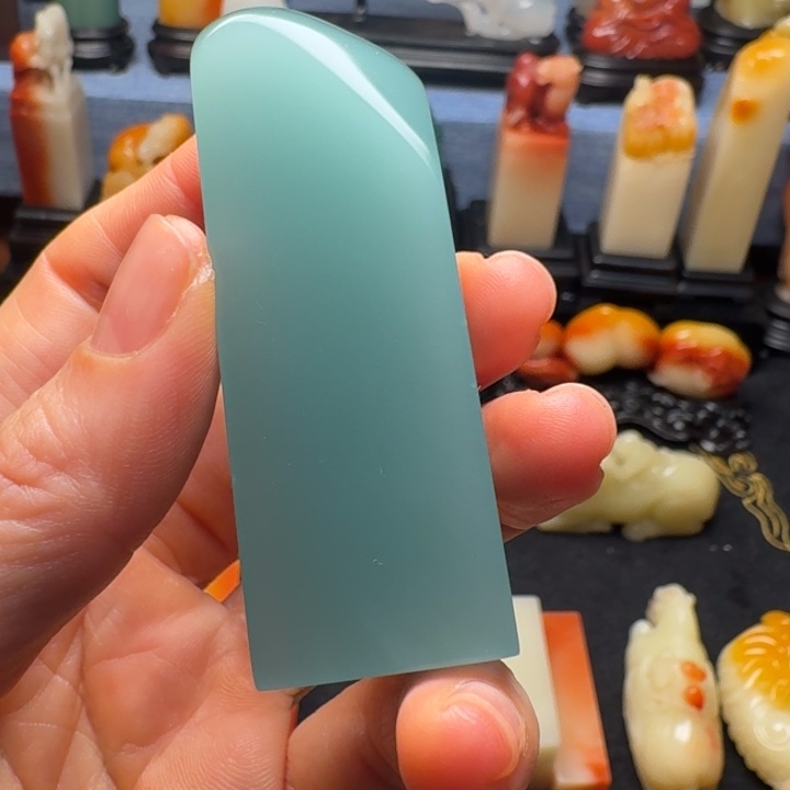 小***豆寿山石印石梅子青