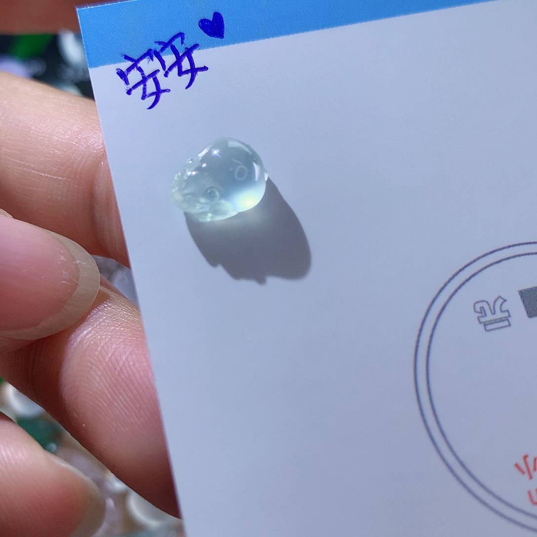 翡翠颈饰未镶嵌天然翡翠高冰金蟾