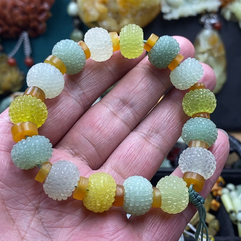 【闪购商品】蛇纹石玉手链未镶嵌