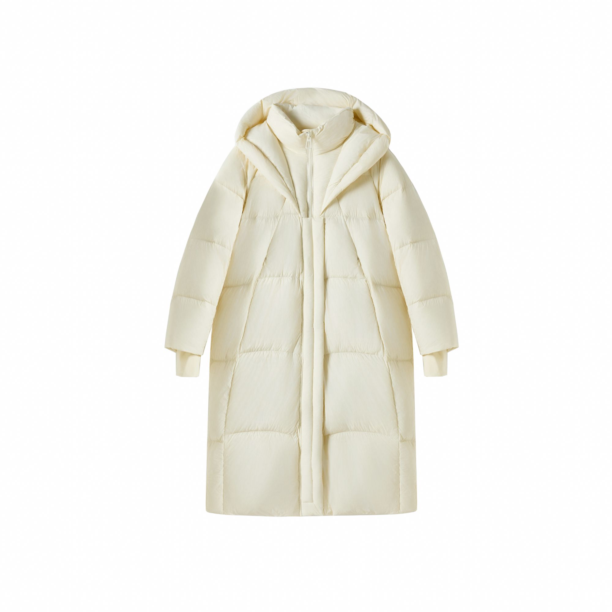 冬季宽松休闲高级显瘦丝滑质感气质中长款羽绒服