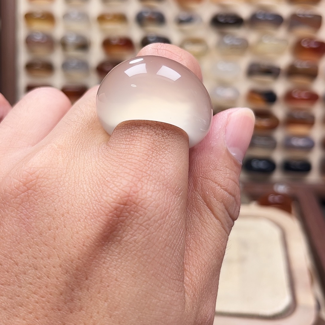 玛瑙/玉髓合金戒指6港20