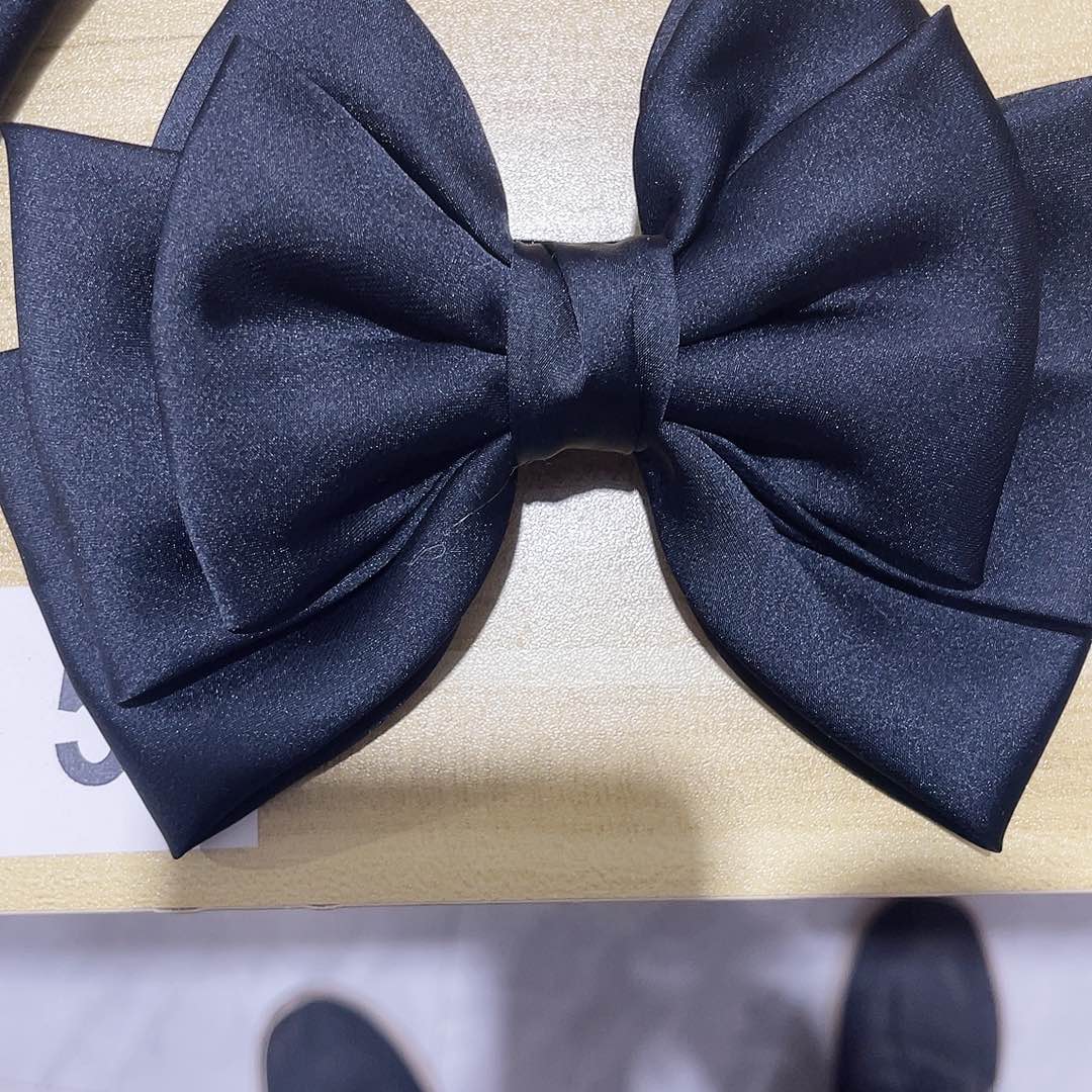 皮质铁合金蝴蝶结发夹